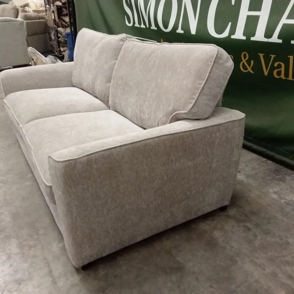HARLOW 3 SEATER STANDARD BACK FABRIC SOFA - NATURAL RRP £649