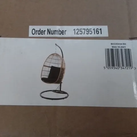 BOXED APOLIMA RATTAN EFFECT HANGING CHAIR