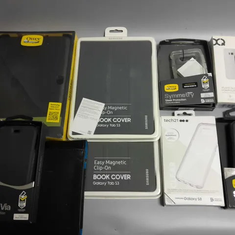 LOT OF 9 ASSORTED PHONE AND TABLET CASES TO INCLUDE SAMSUNG AND OTTER BOX