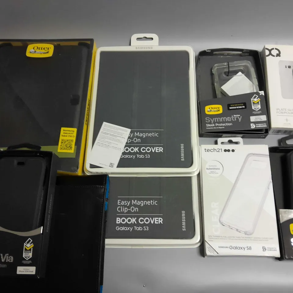 LOT OF 9 ASSORTED PHONE AND TABLET CASES TO INCLUDE SAMSUNG AND OTTER BOX