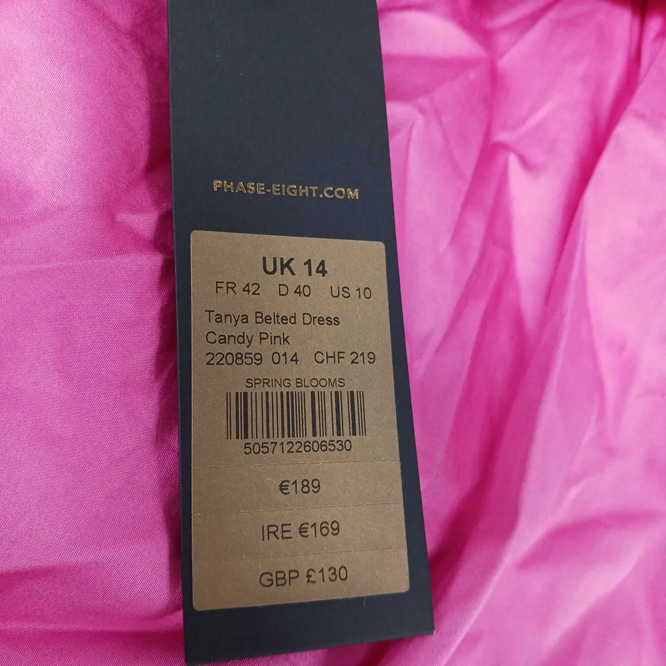 PHASE EIGHT TANYA BELTED DRESS - SIZE 14