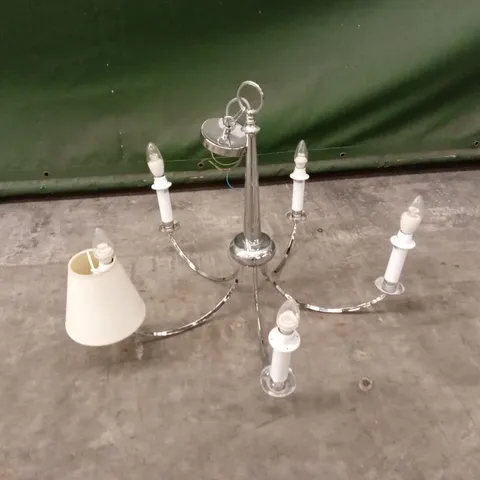 QUALITY DESIGNER SILVER CANDELABRA CEILING LIGHT