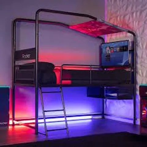 BOXED X ROCKER CONTRA MID-SLEEPER REVERSIBLE GAMING BUNK BED (2 BOXES)