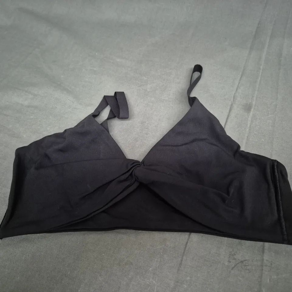 GYMSHARK TWIST FRONT BRALETTE BLACK - SMALL