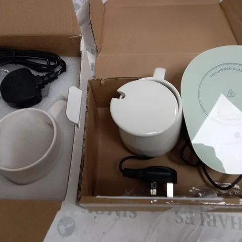 COOK'S ESSENTIALS PLUG IN DRINK WARMER SET WHITE
