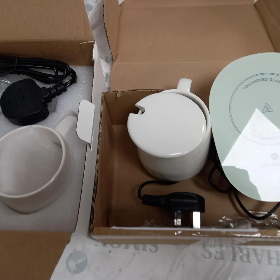 COOK'S ESSENTIALS PLUG IN DRINK WARMER SET WHITE