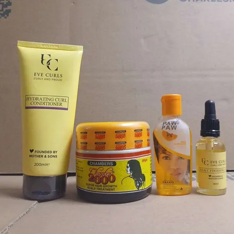 APPROXIMATELY 15 ASSORTED COSMETIC ITEMS TO INCLUDE EVE CURLS, CHAMBERS, ETC - COLLECTION ONLY