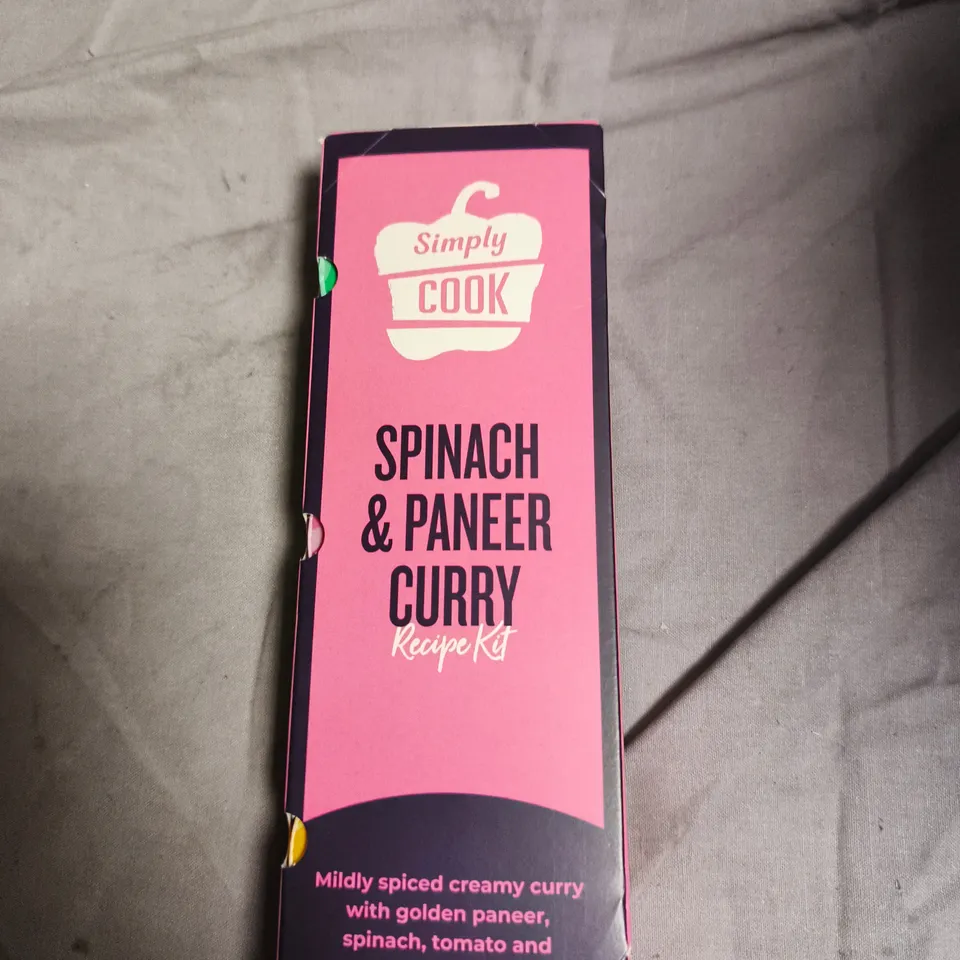 APPROXIMATELY 20 X SIMPLY COOK RECIPE KITS – ASSORTED FLAVOURS (SPINACH & PANEER CURRY; INDOCHINESE HAKKA NOODLES; CREAMY HONEY MUSTARD CHICKEN)