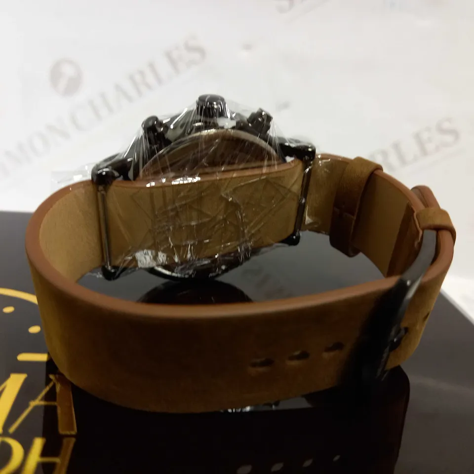 HELMA DH VINTAGE STYLE ACRYLIC STRAP WRISTWATCH RRP £750