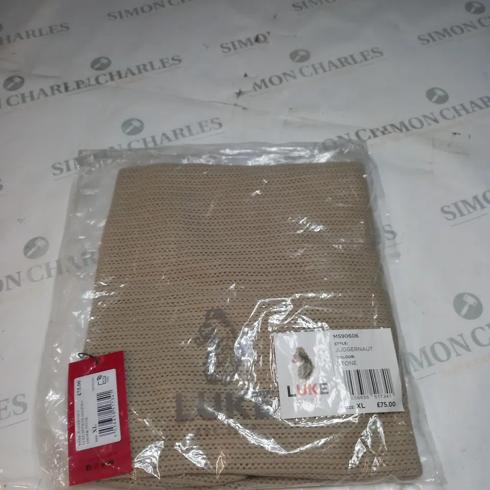 BAGGED LUKE 1977 JUGGERNAUT KNITTED POLO SIZE XL
