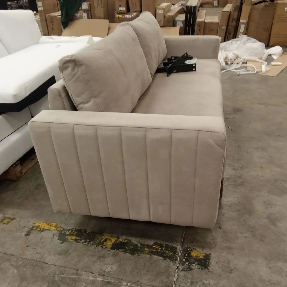 LANA 3 SEATER SOFA, CHAMPAGNE CLASSIC VELVET