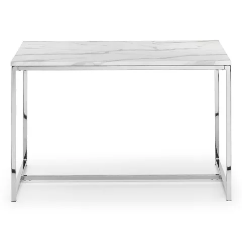 BOXED DINING TABLE WHITE MARBLE EFFECT SCALA DINING ROOM TABLE