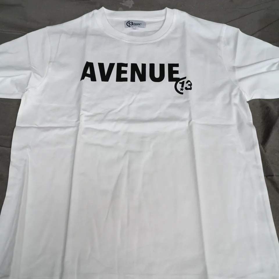THIRTEENTH AVENUE WHITE T-SHIRT – XL
