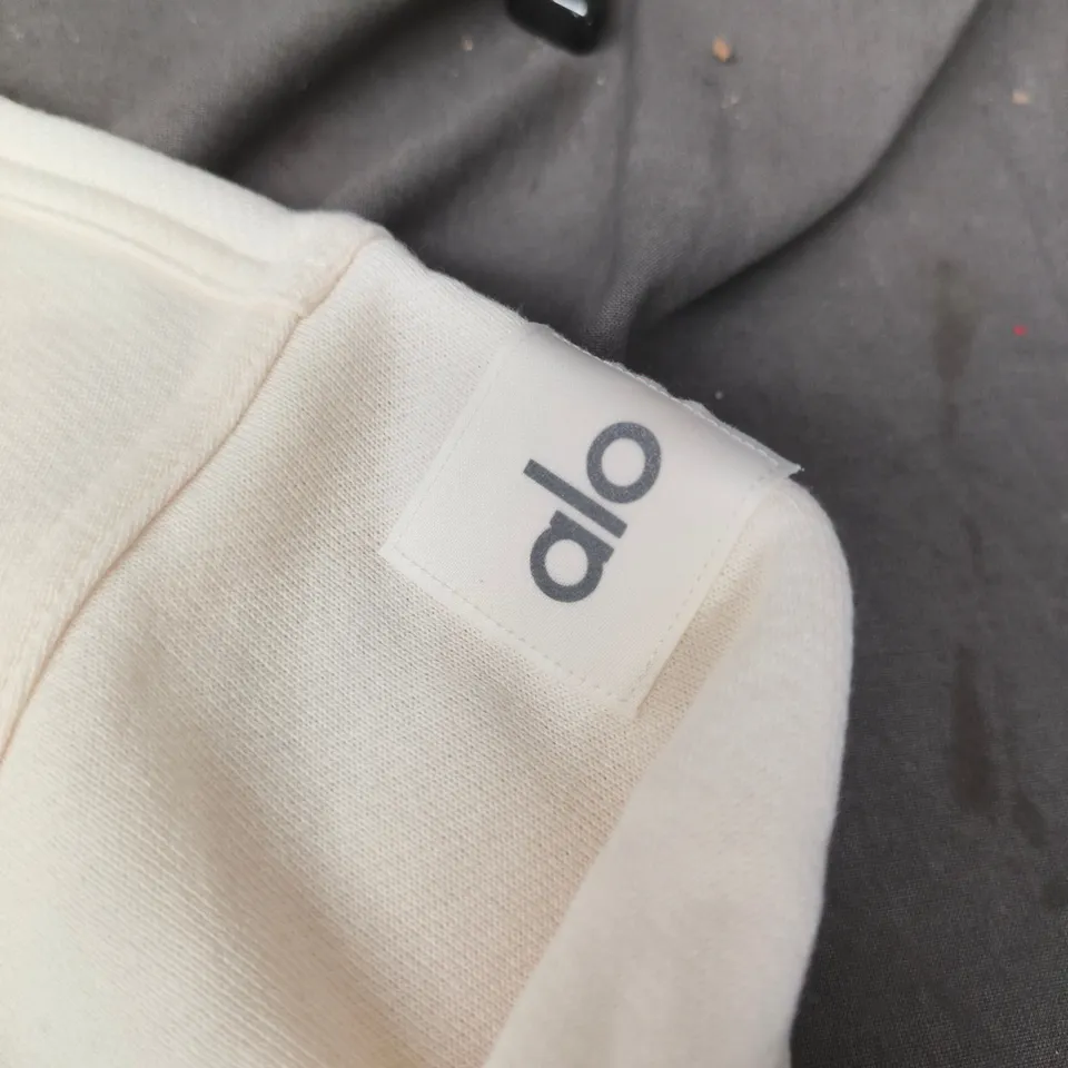 ALO YOGA HAZY MOCK NECK PULLOVER – CREAM - XS