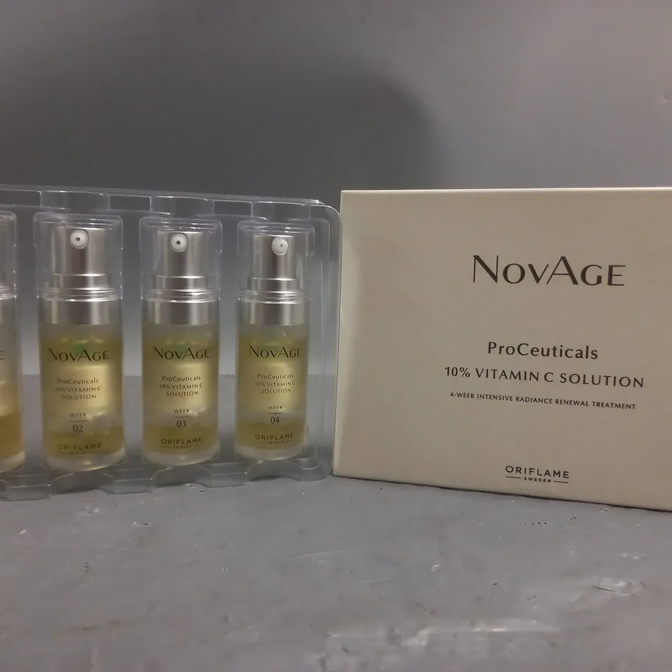 BOXED ORIFLAME NOVAGE PROCEUTICALS 10% VITAMIN C SOLUTION (4x7ml)