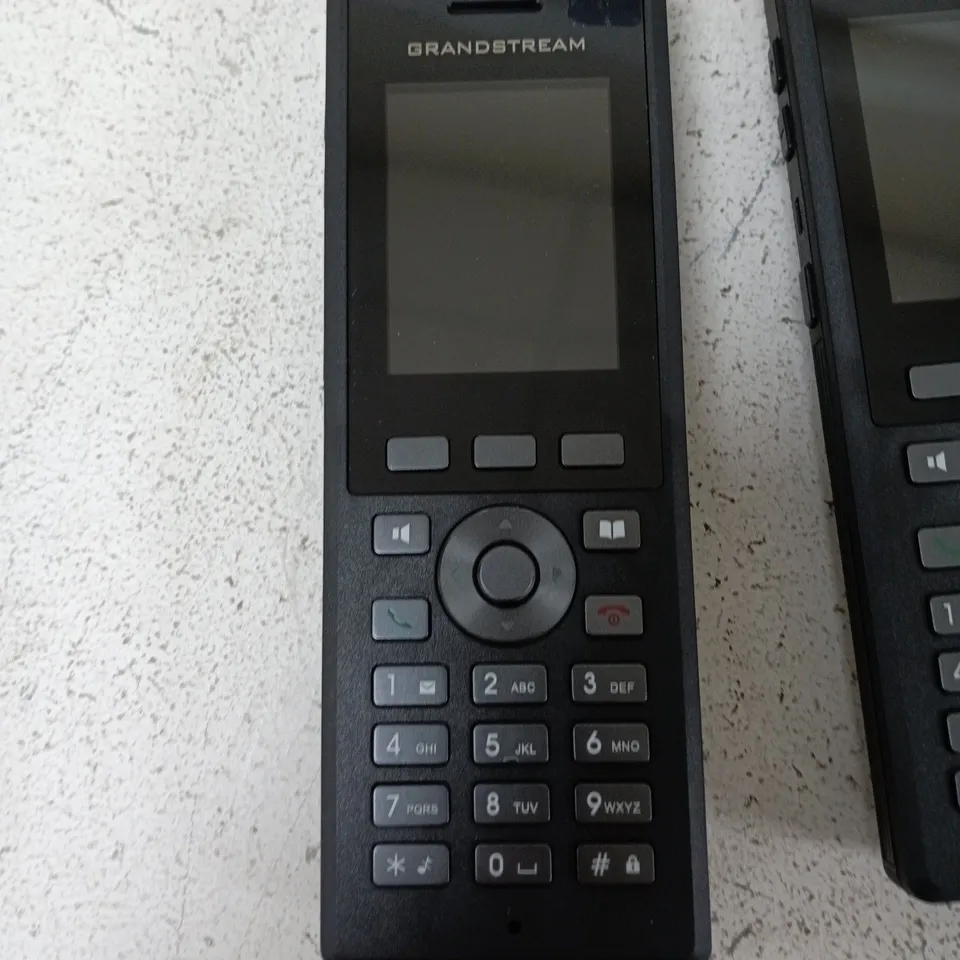 3X GRANDSTREAM DECT IP PHONE HANDSET SET WITH BASE – BLACK