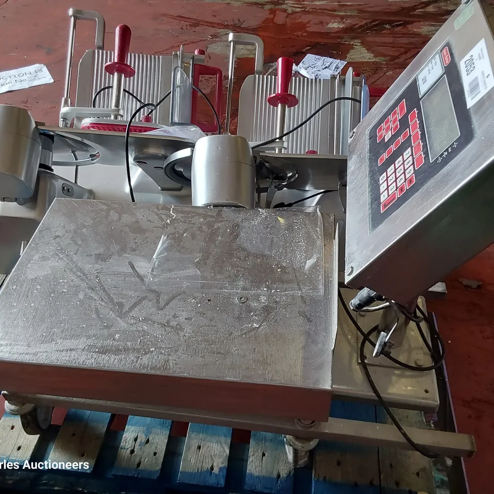 AVERY BERKEL DIGITAL SACK SCALES ON TROLLEY