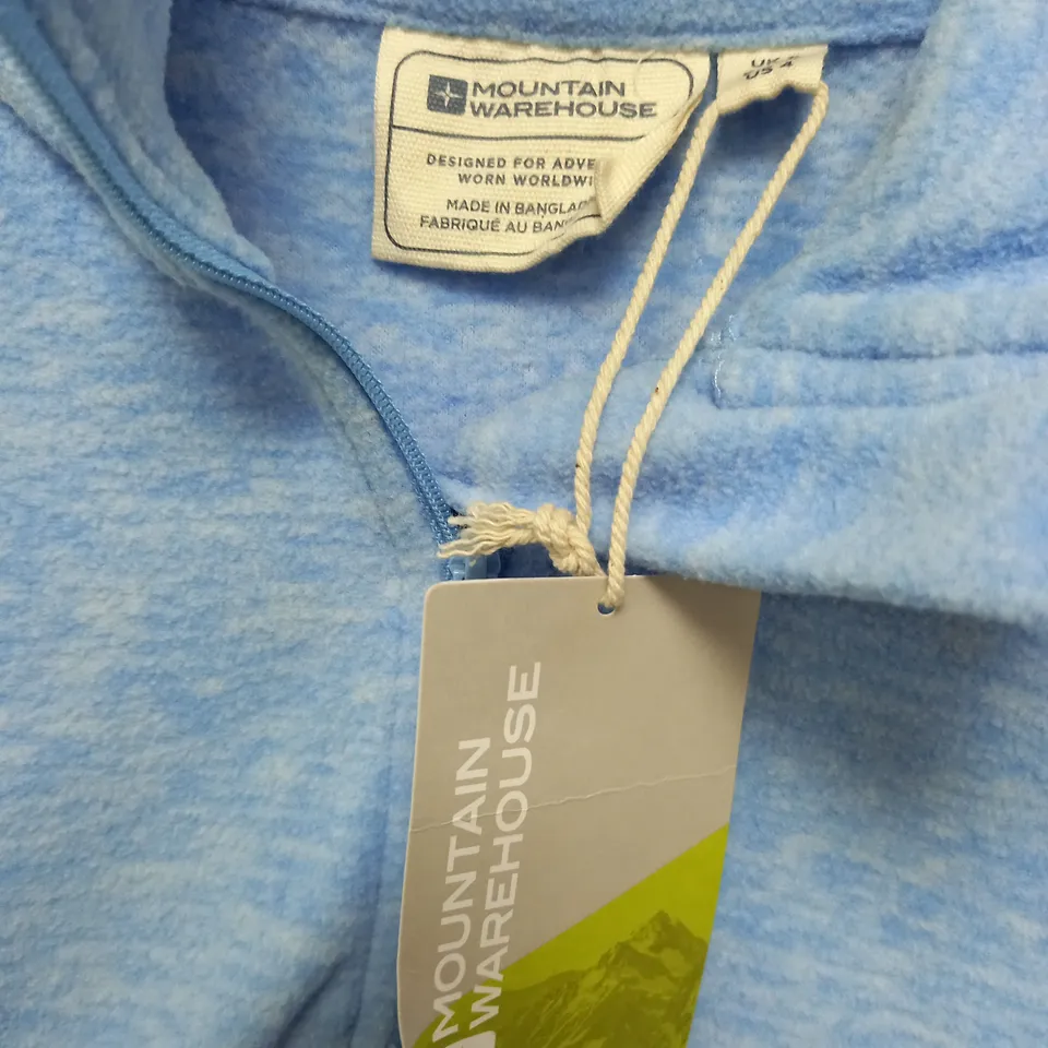 MOUNTAIN WAREHOUSE SNOWDON MELANGE WOMENS FLEECE IN BLUE - UK 8