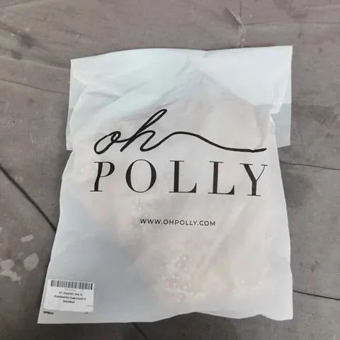 BAGGED OH POLLY EMBELLISHED MINI DRESS IN GOLD - SIZE 10