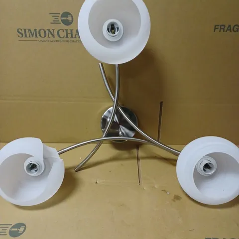 JOHN LEWIS ELIO 3 LIGHT SEMI FLUSH CEILING LIGHT