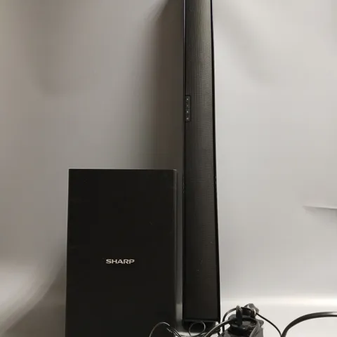 BOXED SHARP 2.1 SLIM SOUNDBAR SYSTEM WITH WIRELESS SUBWOOFER IN BLACK