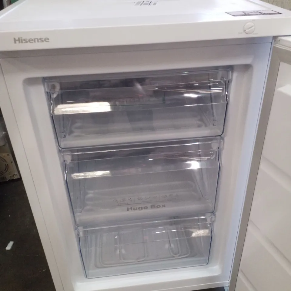 HISENSE FV105D4BC21 ?82 LITRES FREESTANDING FREEZER, 56 × 84.5 × 57.5 CM (W×H×D), STAINLESS STEEL, GREY