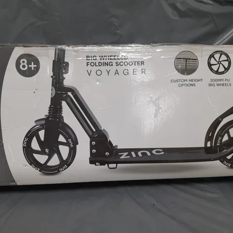 ZINC BIG WHEELED FOLDING VOYAGER SCOOTER - COLLECTION ONLY