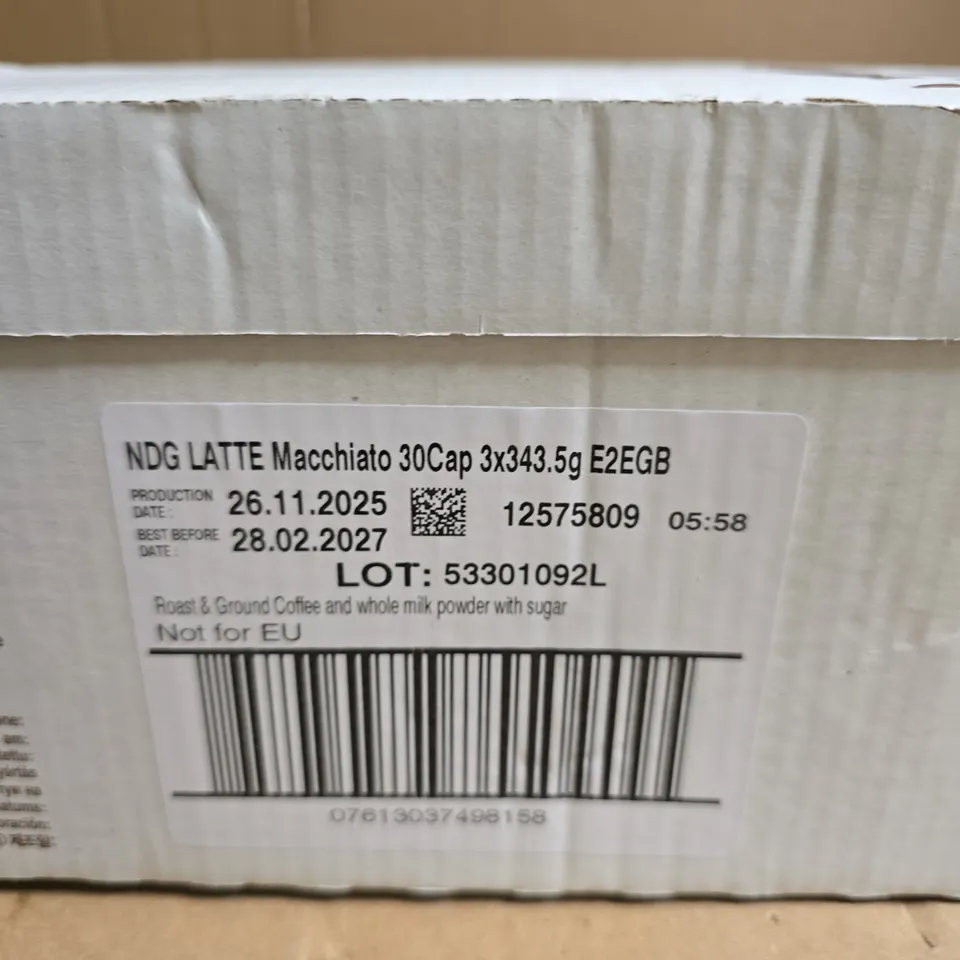 NESCAFÉ DOLCE GUSTO LATTE MACCHIATO COFFEE PODS – 30 CAPSULES (NOT FOR EU) LOT 53301092L