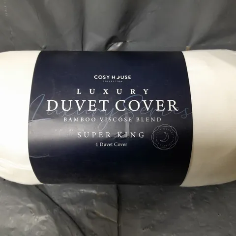 COSY HOUSE LUXURY DUVET COVER IN WHITE - SUPER KING