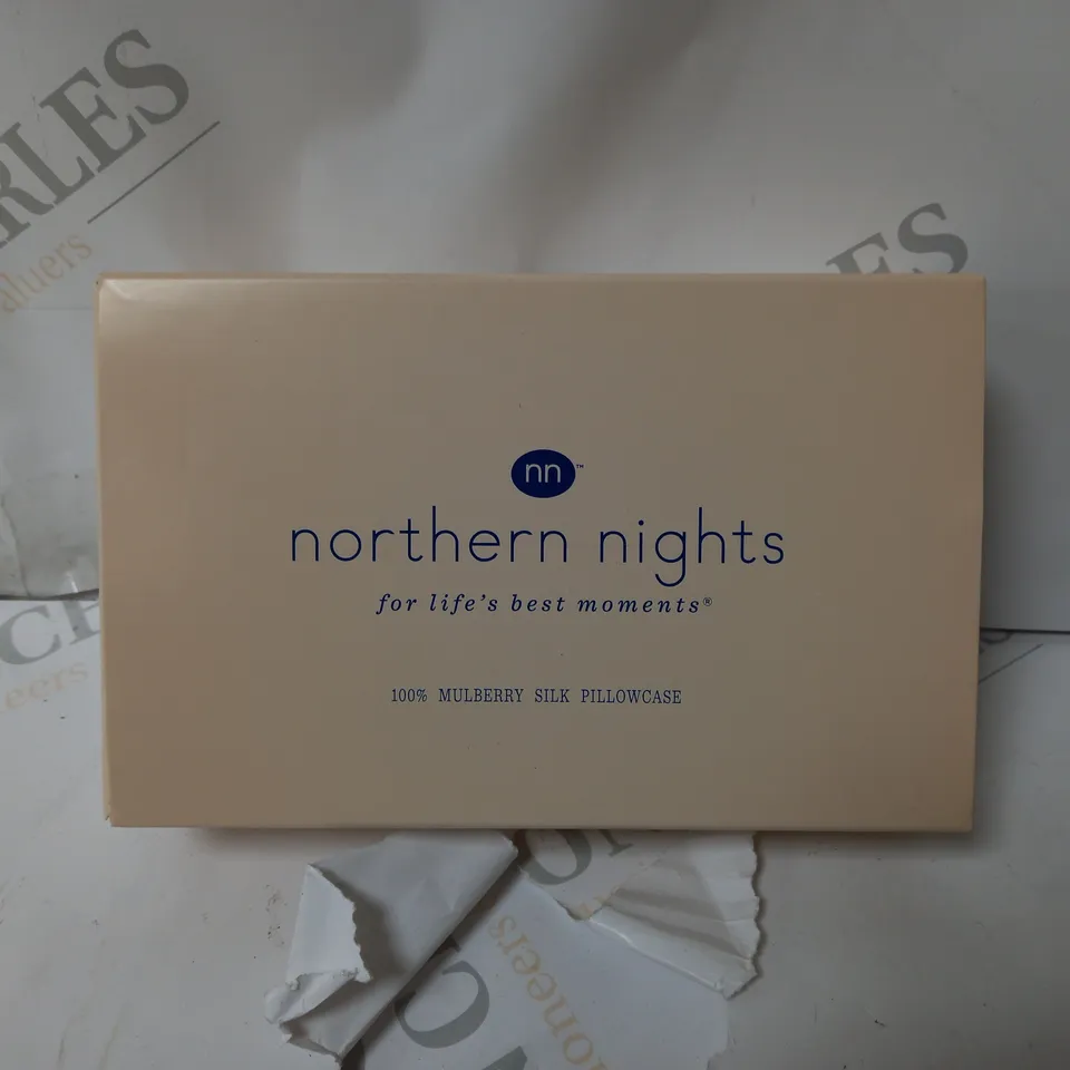 NORTHERN NIGHTS 100% MULBERRY SILK PILLOWCASE - IVORY