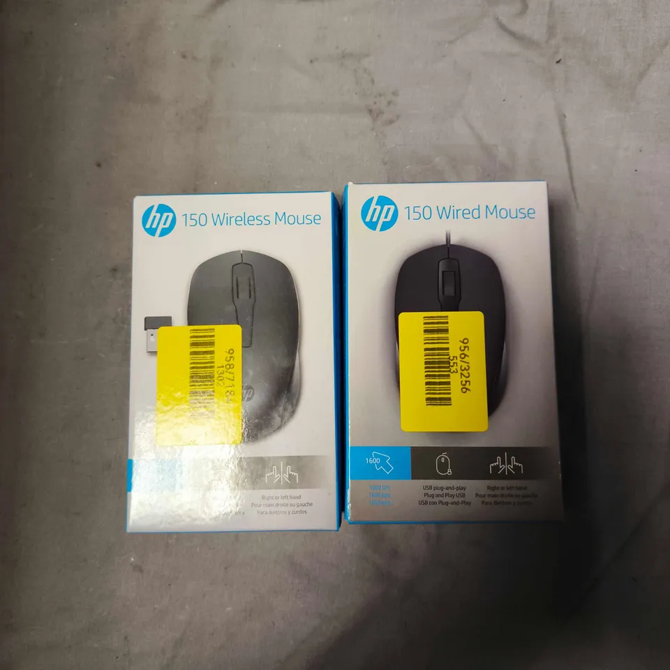 APPROXIMATELY 20 HP 150 WIRED & WIRELESS MICE 