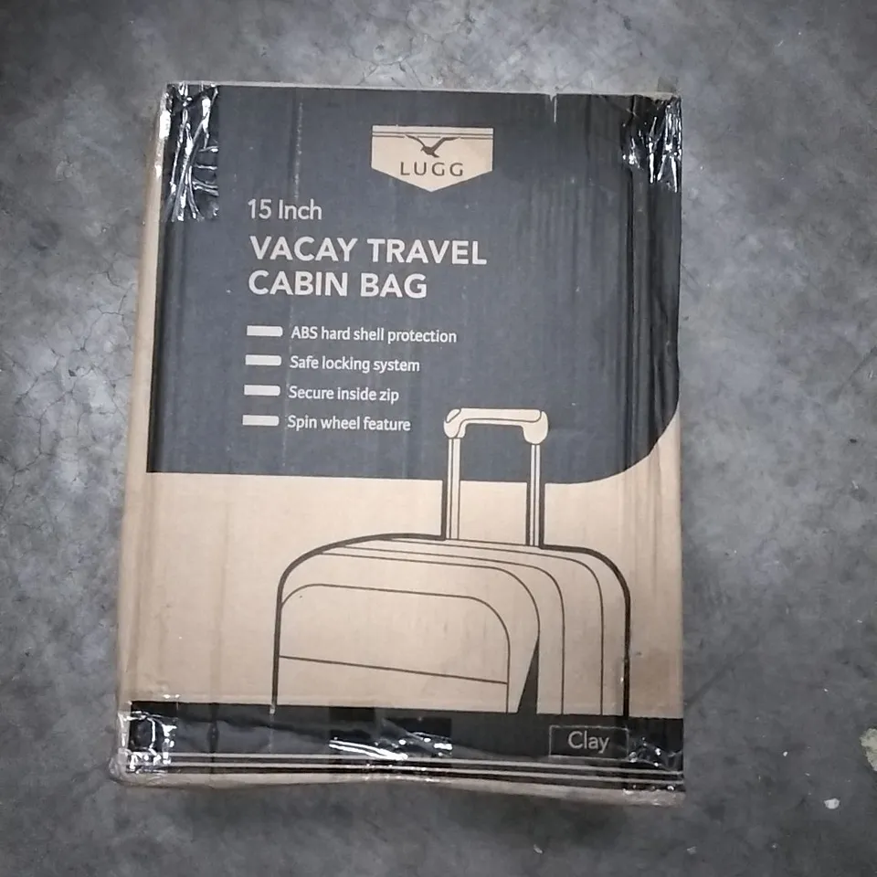 BOXED LUGG 15 INCH VACAY TRAVEL CABIN BAG - CLAY