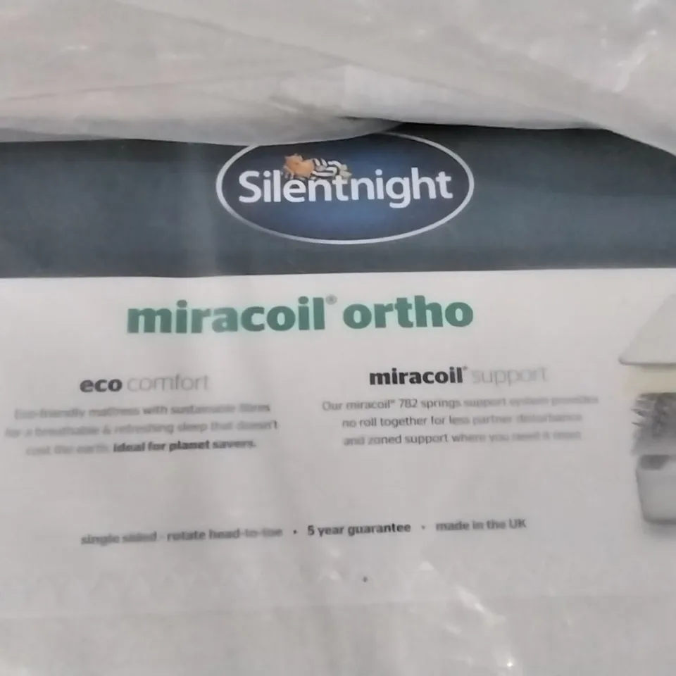 QUALITY BAGGED SILENTNIGHT MICRACOIL ORTHO 5FT MATTRESS