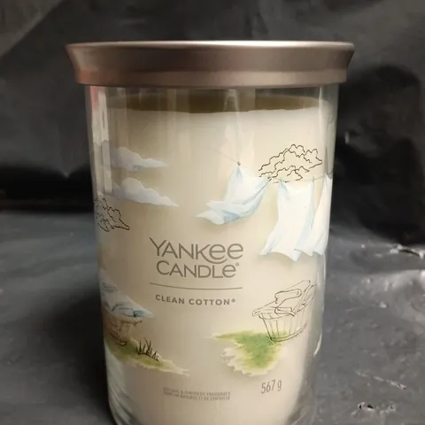 YANKEE CANDLE CLEAN COTTON SCENTED CANDLE – 567 G JAR