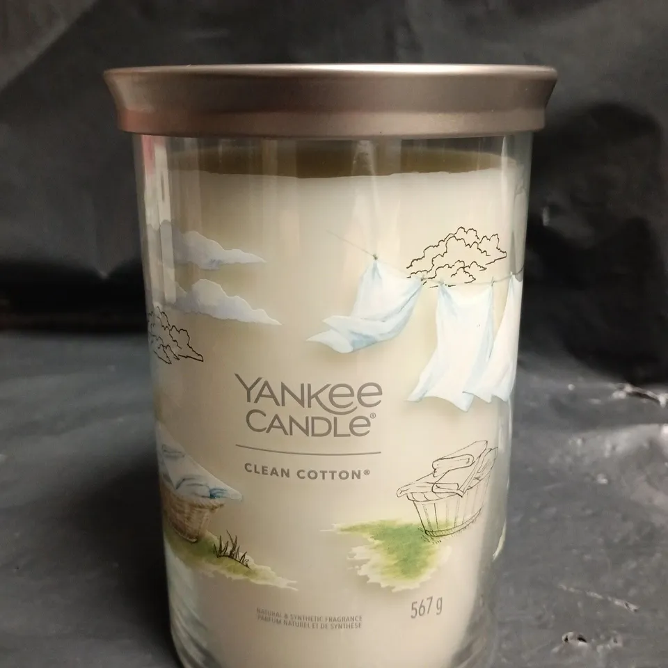 YANKEE CANDLE CLEAN COTTON SCENTED CANDLE – 567 G JAR