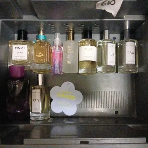 APPROXIMATELY 10 ASSORTED UNBOXED FRAGRANCES TO INCLUDE; MNZJ, DAISE, REBEL AND THE SCENT RESERVE