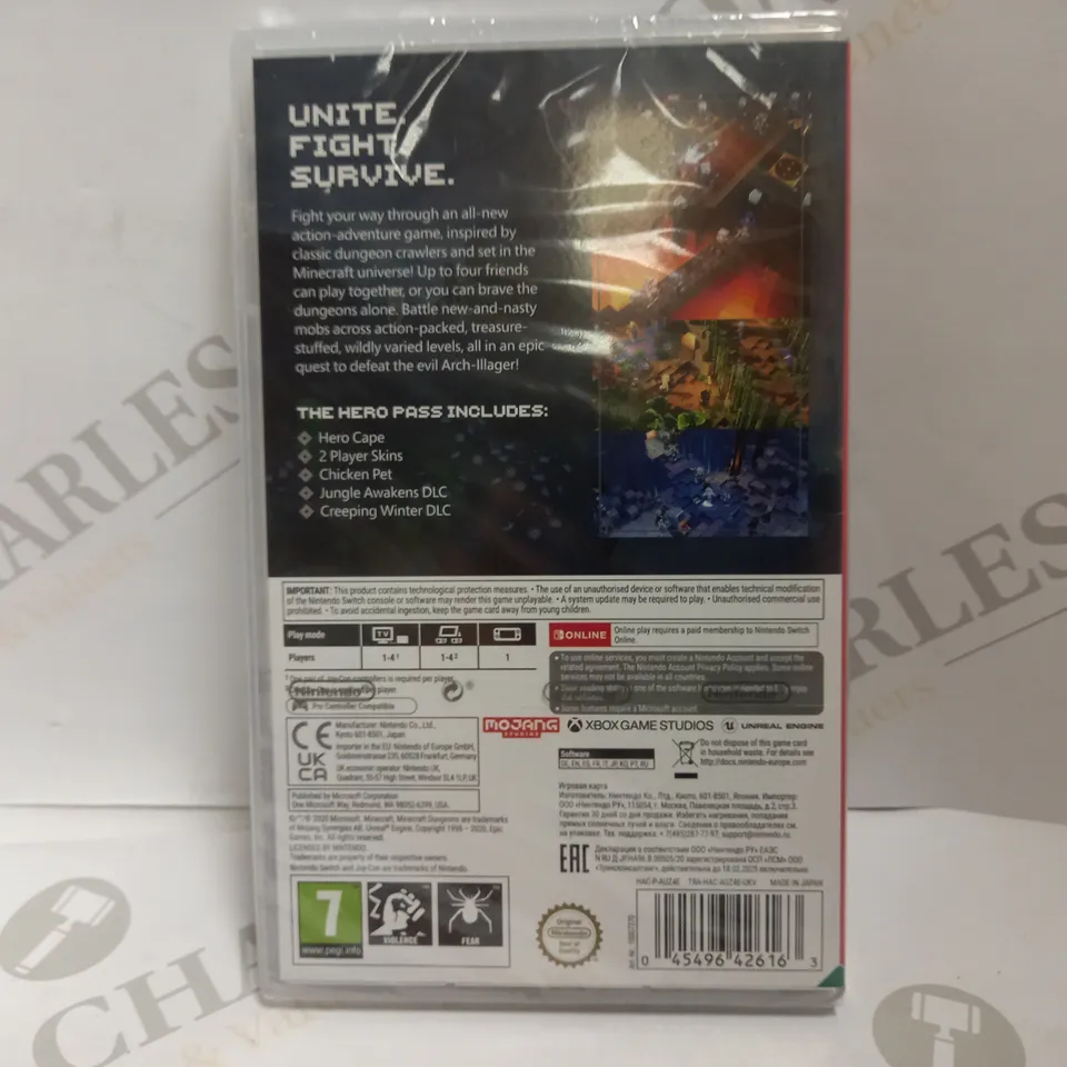 SEALED MINECRAFT DUNGEONS HERO EDITION (NINTENDO SWITCH)