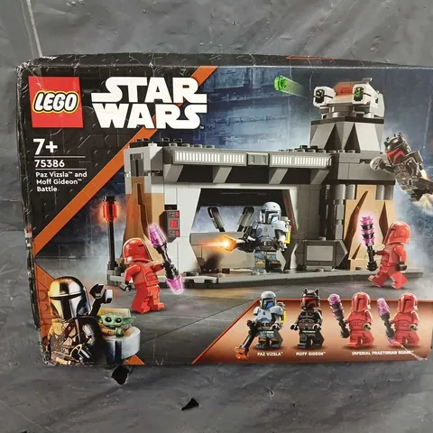 BOXED LEGO STAR WARS PAZ VIZSLA AND MOFF GIDEON BATTLE - 75386