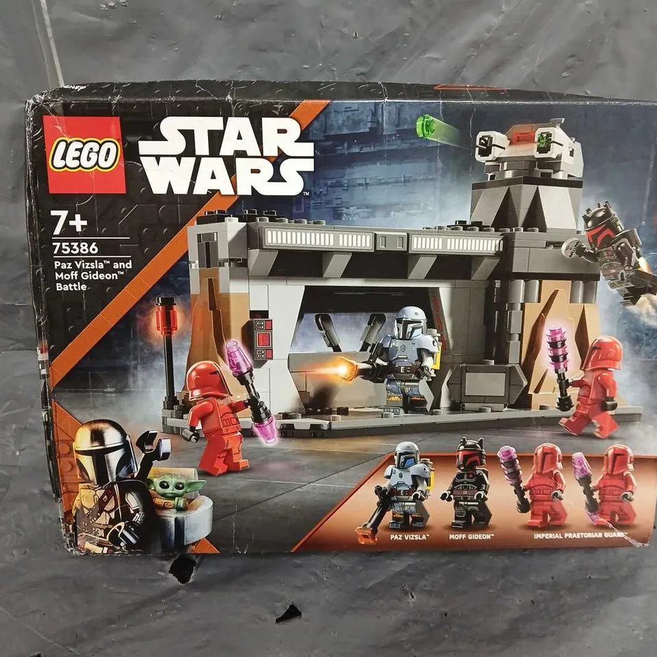 BOXED LEGO STAR WARS PAZ VIZSLA AND MOFF GIDEON BATTLE - 75386 RRP £40