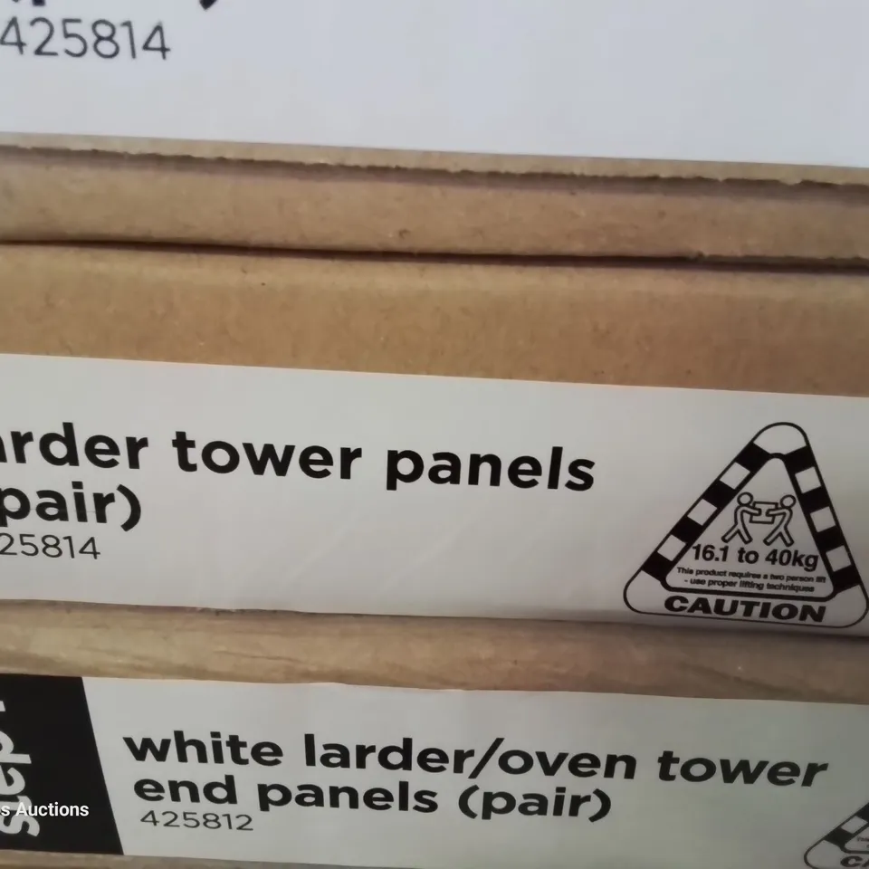 BOXED PAIR OF 600mm LARDER TOWER/FRIDGE FREEZER HOUSING PANELS 