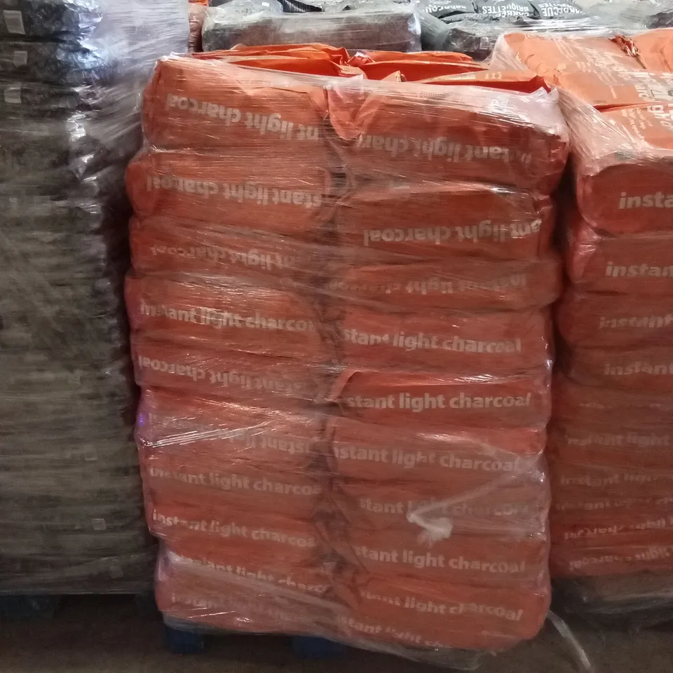 PALLET TO CONTAIN A LARGE QUANTITY OF BBQ TIME INSTANT LIGHT CHARCOAL 