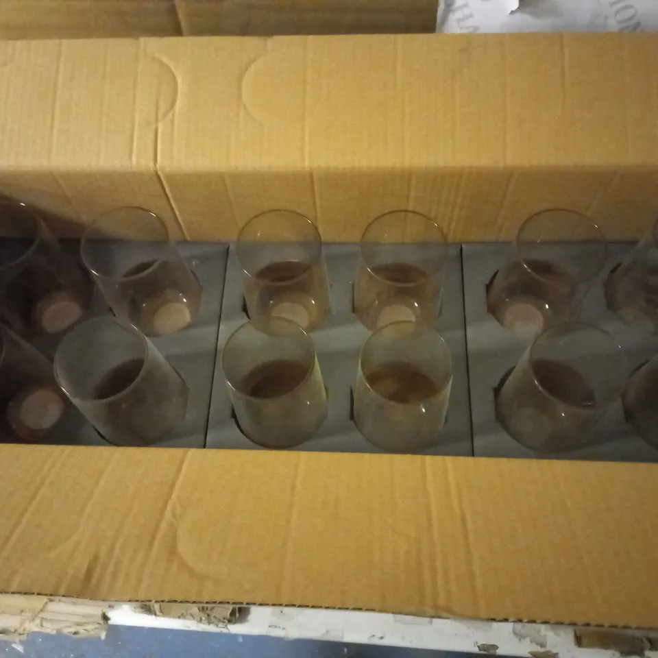BOX OF 12 BRAND NEW HIBALL-BLUSH GLASSES