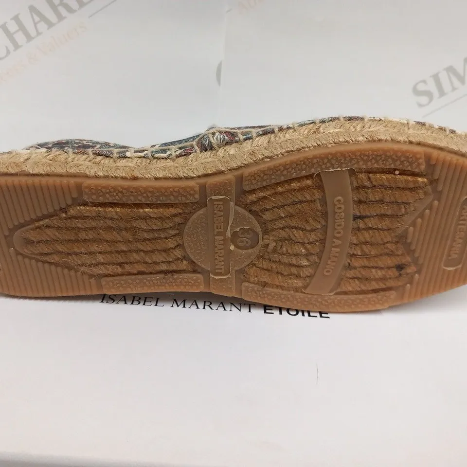 BOXED PAIR OF ISABEL MARANT CANA ESPADRILLES MIDNIGHT SIZE 36