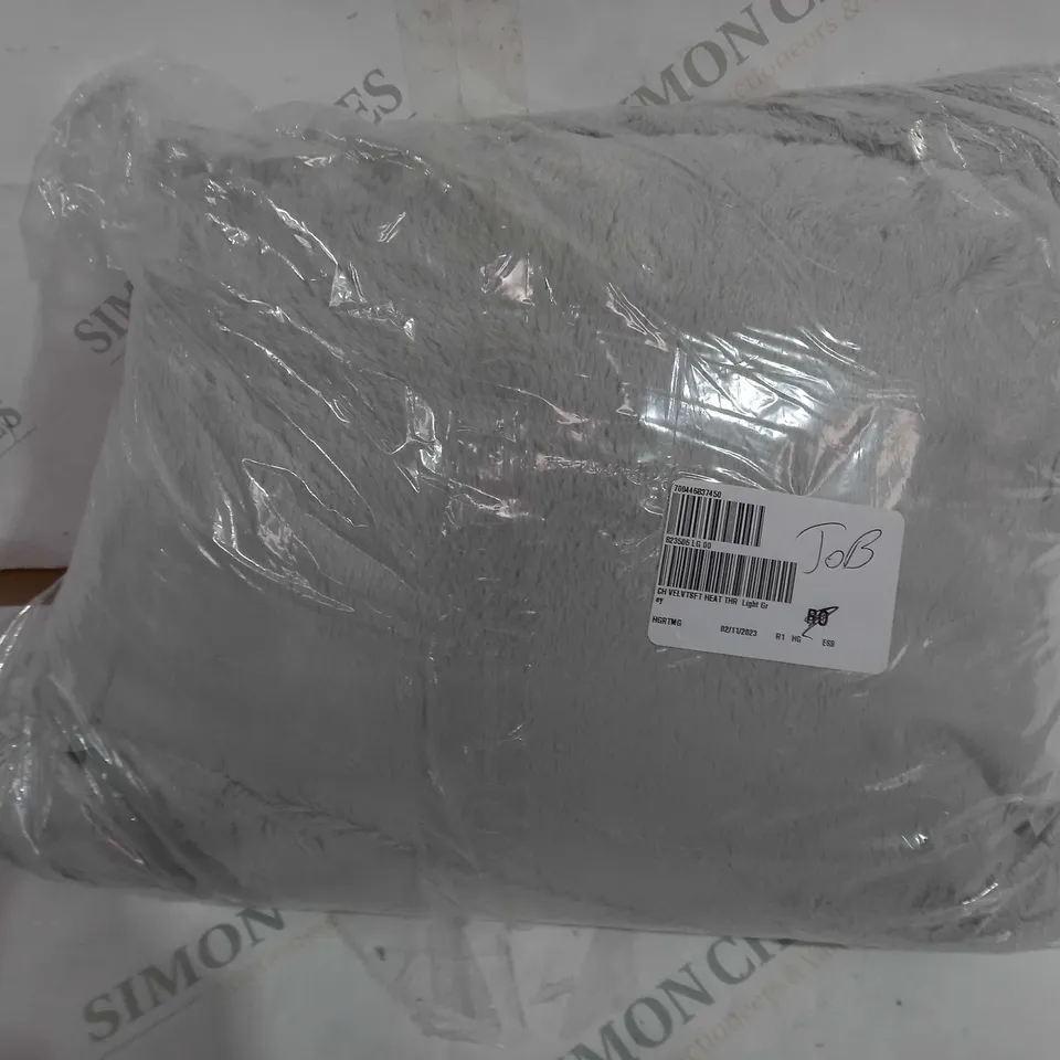 COZEE HOME HEATED BLANKET IN LIGHT GREY