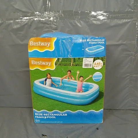 BOXED BESTWAY RECTANGULAR FAMILY POOL 