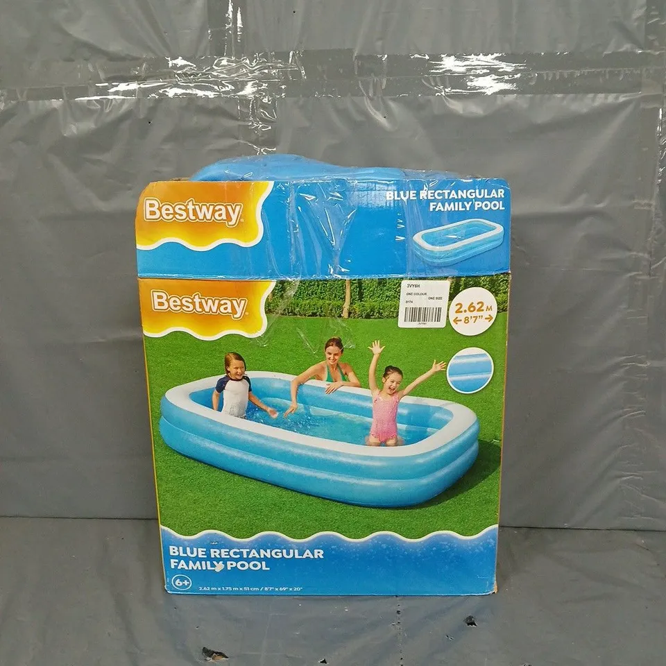 BOXED BESTWAY RECTANGULAR FAMILY POOL 