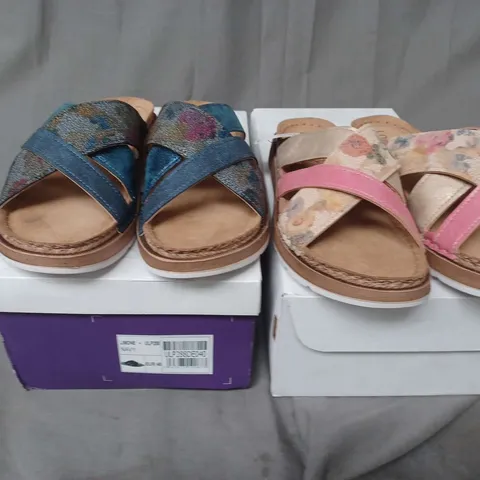 10 BOXED PAIRS OF LOTUS SANDALS IN VARIOUS SIZES, STYLES & COLOURS