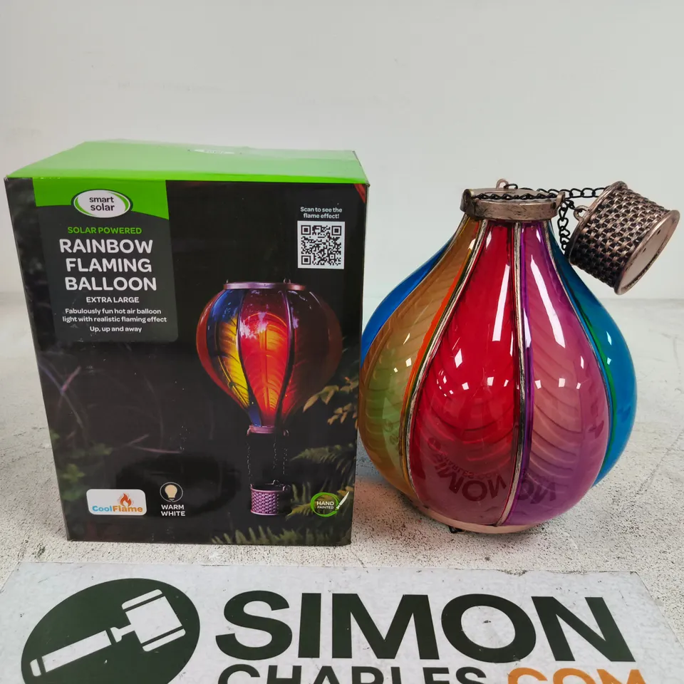 SMART SOLAR RAINBOW FLAMING BALLOON – EXTRA LARGE GARDEN SOLAR LIGHT