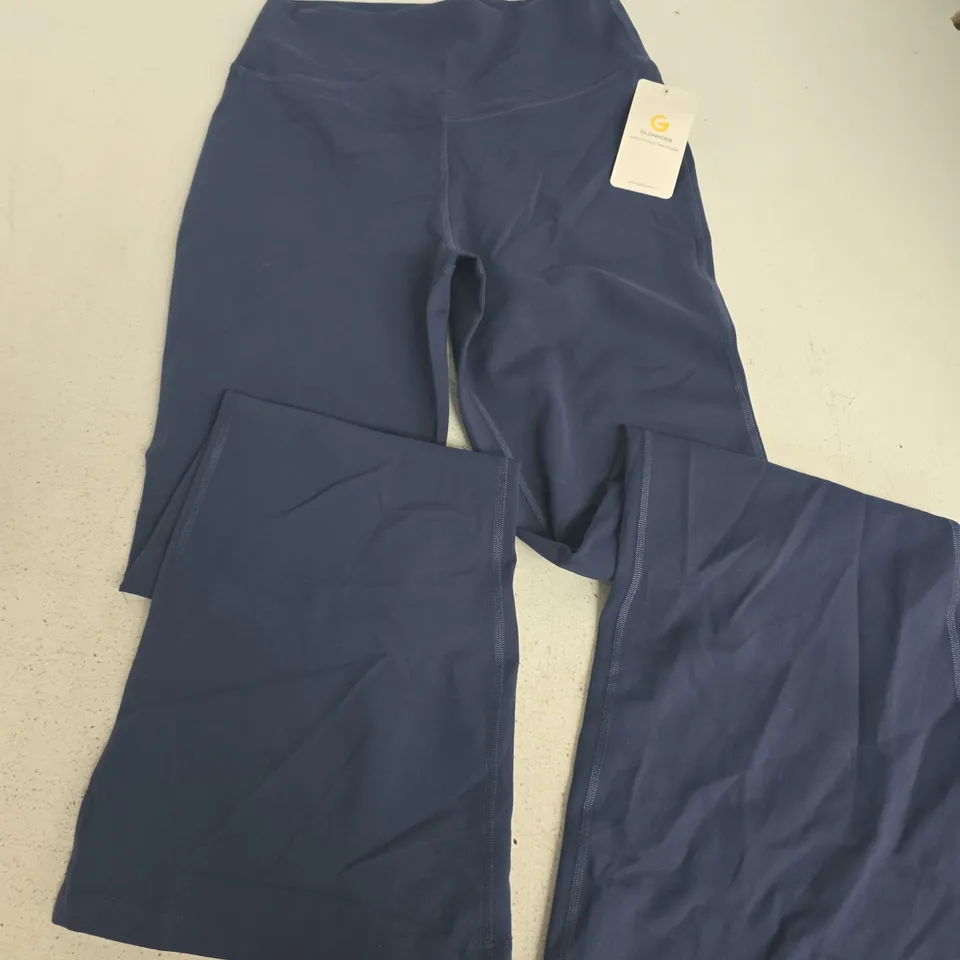 GLOWMODE FLARED TRAINING PANTS IN BLUE - L