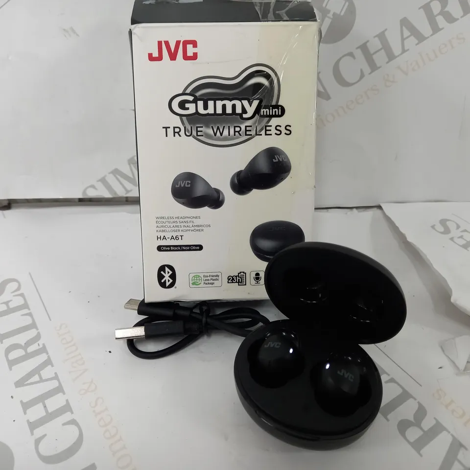 BOXED JVC TRUE WIRELESS GUMY EARBUDS - BLACK